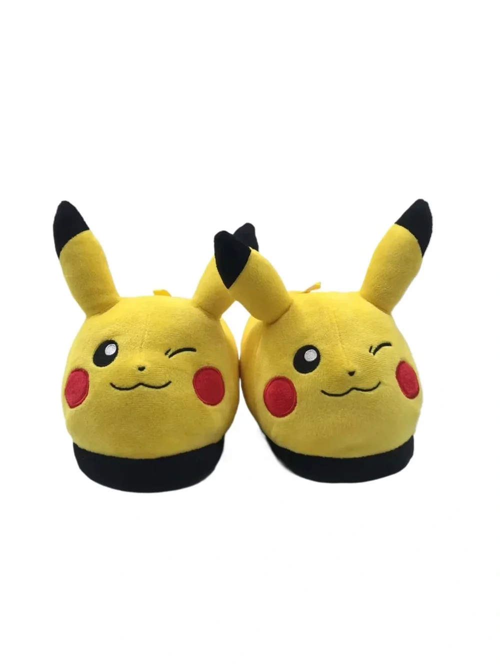Pokemon Pikachu yellow 3D plush slippers kids size 9/10